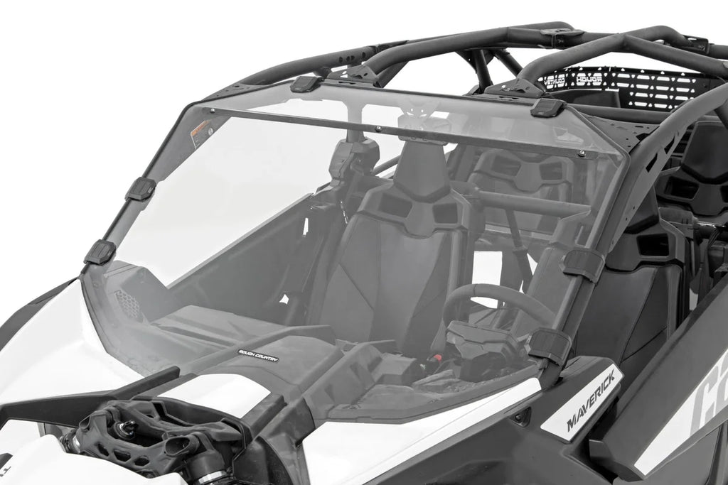 Rough Country Full Windshield | Scratch Resistant | Can-Am Maverick X3 98172030 - Main Product View