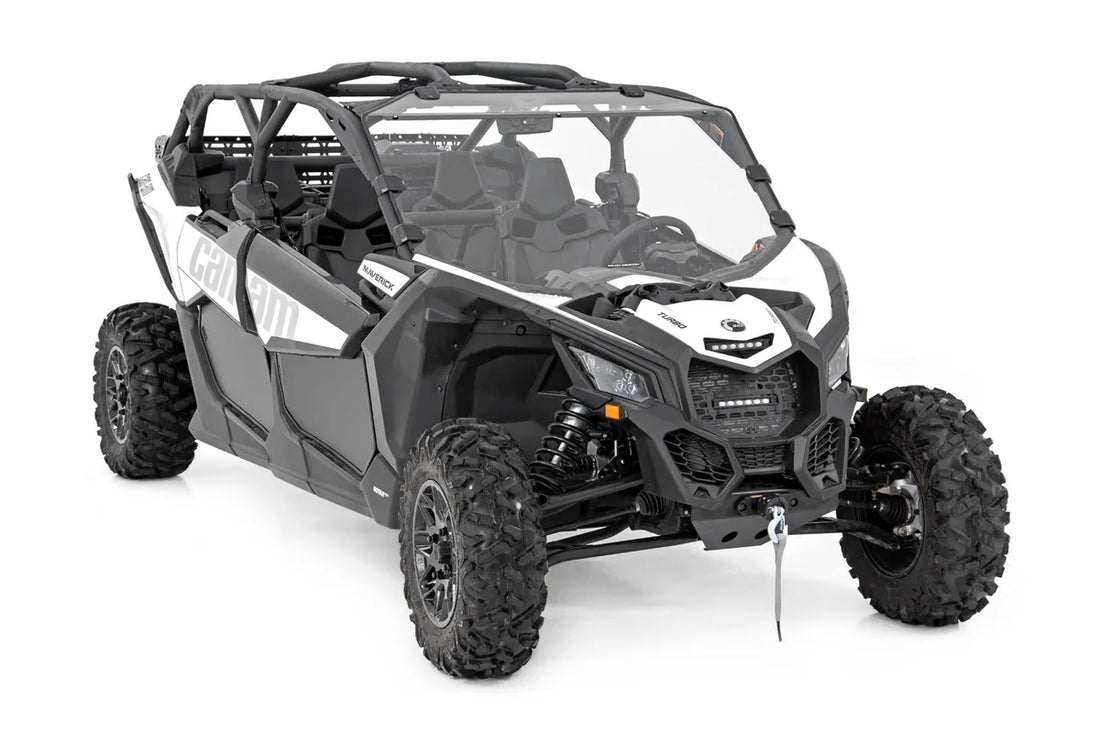 Rough Country Full Windshield | Scratch Resistant | Can-Am Maverick X3 98172030 - Side View