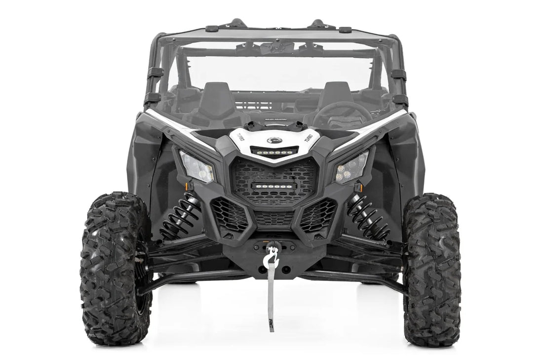 Rough Country Full Windshield | Scratch Resistant | Can-Am Maverick X3 98172030 - Back View