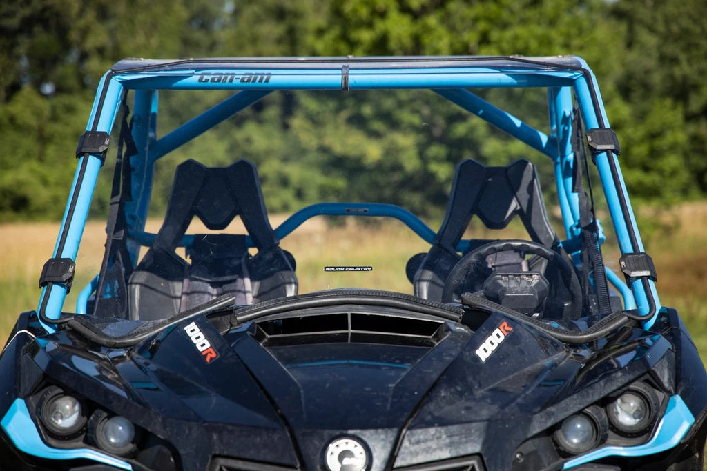 Rough Country Full Windshield | Scratch Resistant | Can-Am Maverick/Maverick Max/Maverick Turbo 98131830 - Installation View