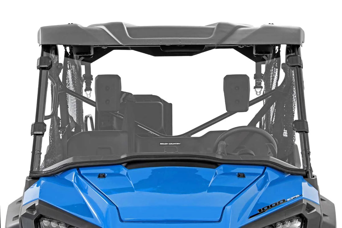 Rough Country Full Windshield | Scratch Resistant | Honda Pioneer 1000/Pioneer 1000-5 98162020 - Back View
