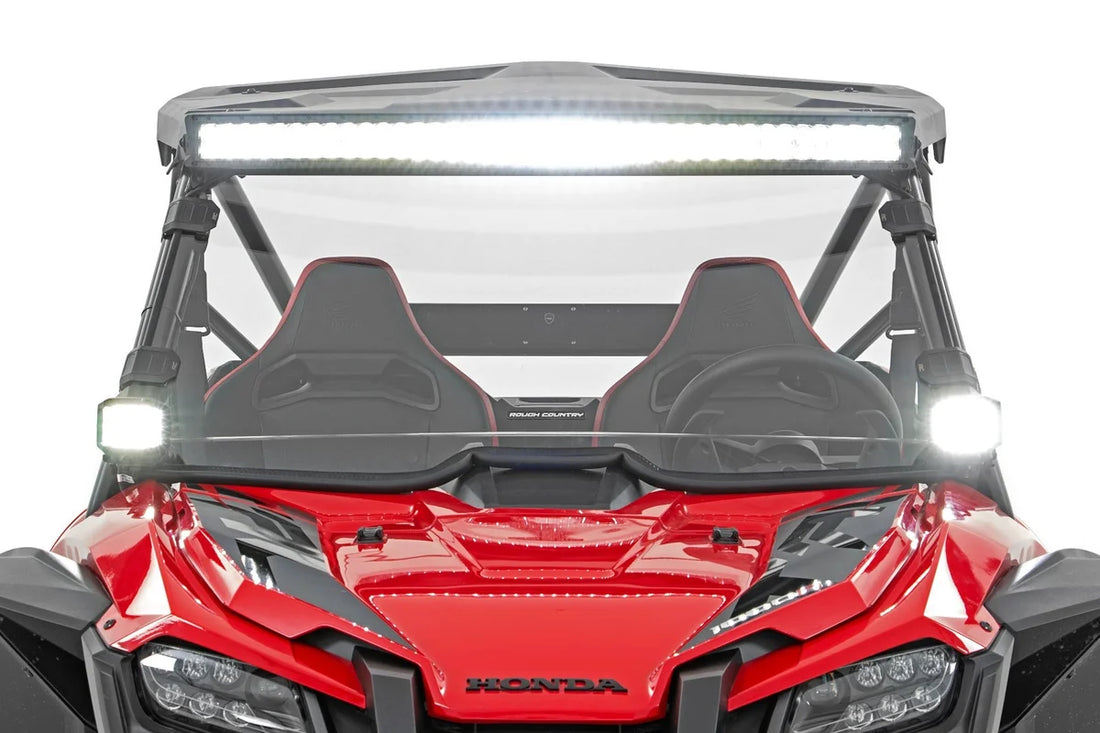 Rough Country Full Windshield | Scratch Resistant | Honda Talon 1000 98182020 - Side View