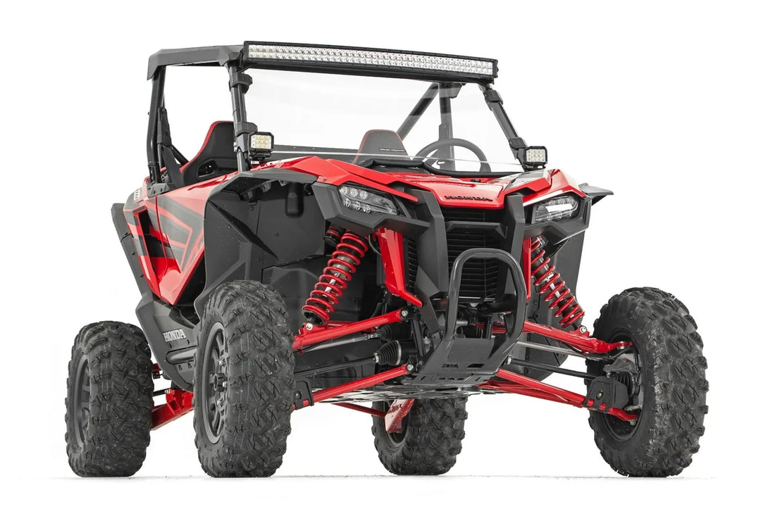Rough Country Full Windshield | Scratch Resistant | Honda Talon 1000 98182020 - Installation View