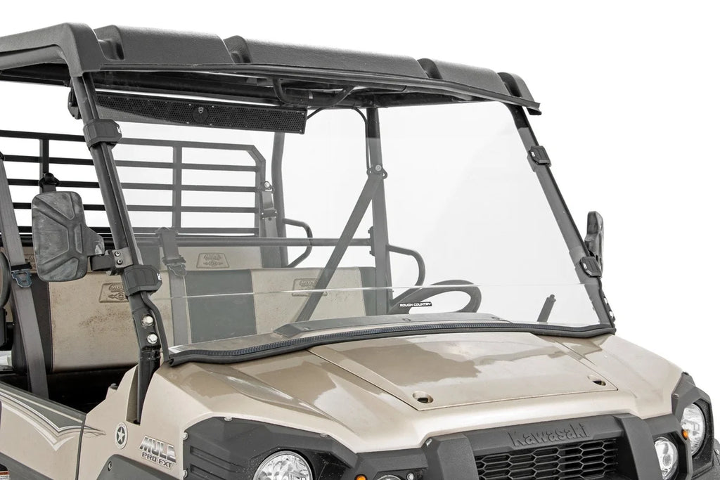 Rough Country Full Windshield | Scratch Resistant | Kawasaki Mule 98115150 - Main Product View