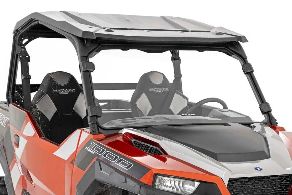 Rough Country Full Windshield | Scratch Resistant | Polaris General/General XP 98162010 - Main Product View