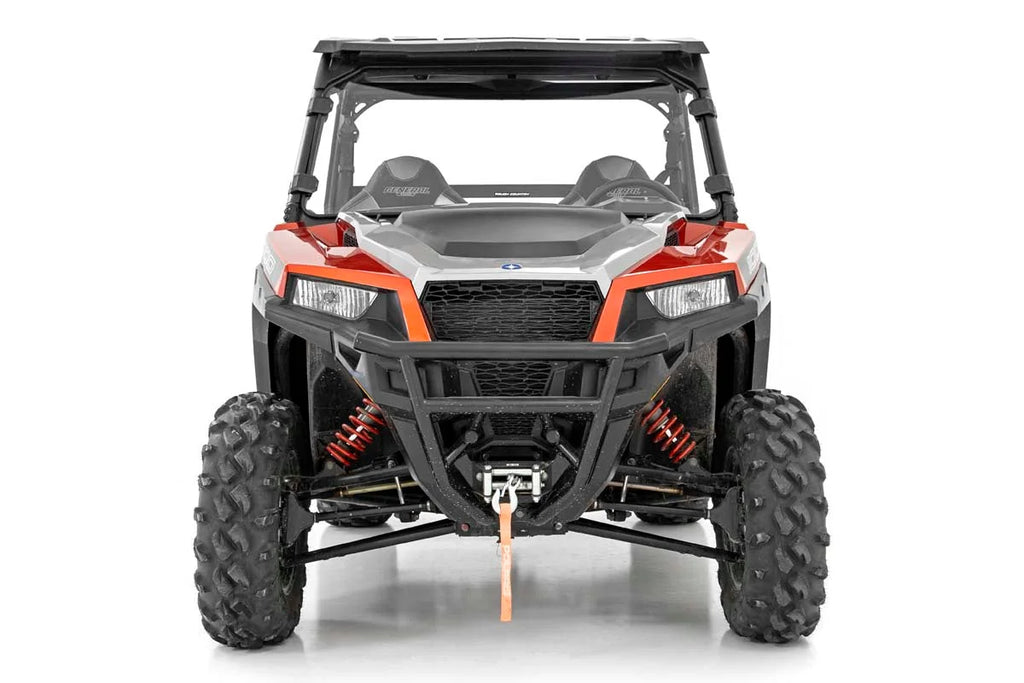 Rough Country Full Windshield | Scratch Resistant | Polaris General/General XP 98162010 - Installation View