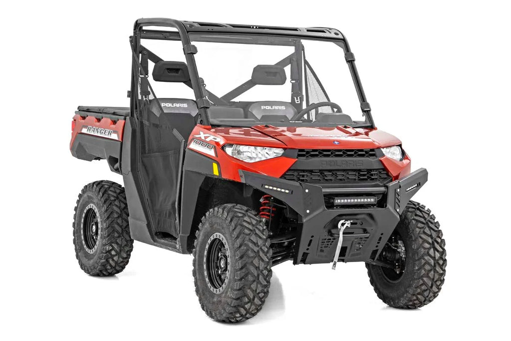 Rough Country Full Windshield | Scratch Resistant | Polaris Ranger 1000/Ranger XP 900/1000 98132010 - Side View