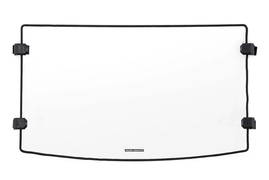 Rough Country Full Windshield | Scratch Resistant | Polaris Ranger 1000/Ranger XP 900/1000 98132010 - Front View