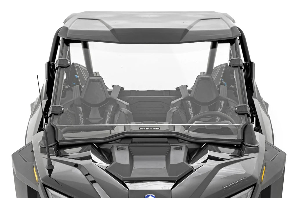 Rough Country Full Windshield | Scratch Resistant | Polaris RZR Pro/Turbo R 98102010 - Installation View