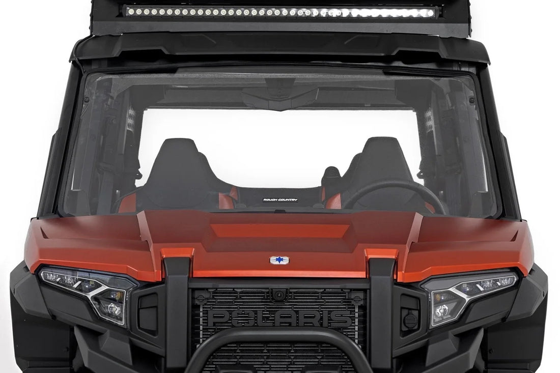 Rough Country Full Windshield | Scratch Resistant | Polaris XPEDITION ADV 5 - Side View