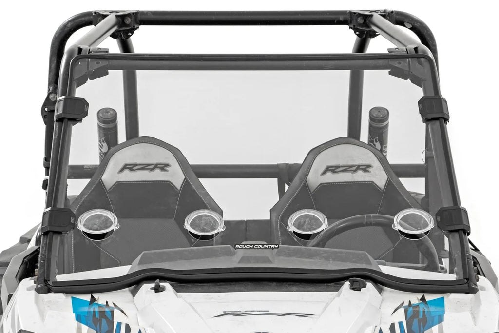 Rough Country Full Windshield | Vented | Scratch Resistant |  Polaris RZR XP 1000 98241810 - Back View