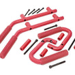 Load image into Gallery viewer, Rough Country Grab Handles | Steel | FR &amp; RR | Red | Jeep Wrangler JK/Wrangler Unlimited (07-18) 6503RED - Main Product View