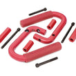 Load image into Gallery viewer, Rough Country Grab Handles | Steel | Front | Red | Jeep Wrangler JK/Wrangler Unlimited (07-18) 6501RED - Front View