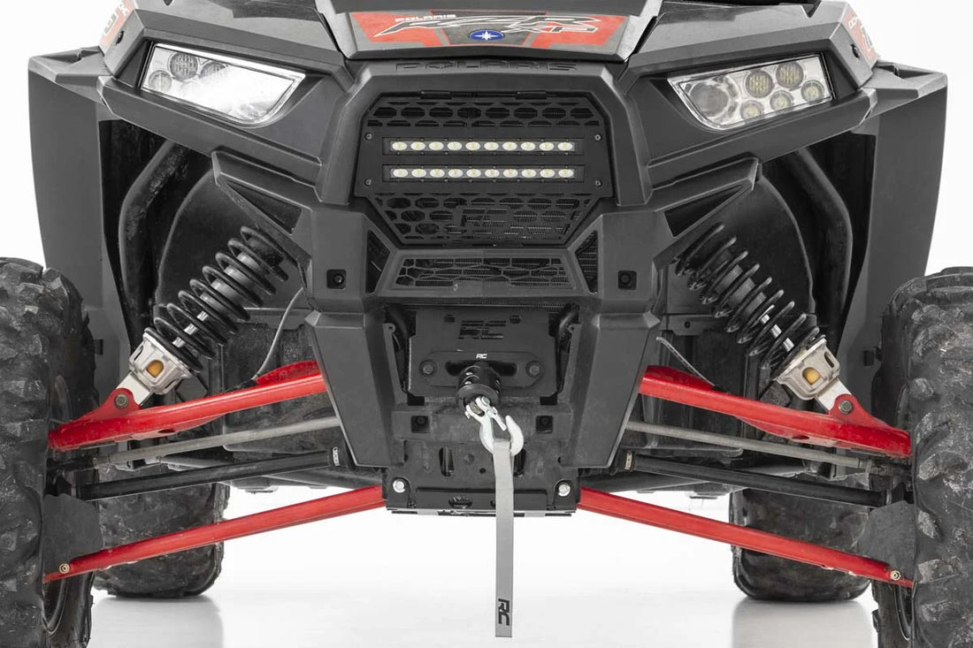 Rough Country Grille Kit | 10" Black Slimline LED Pair | Polaris RZR XP 1000 93041 - Installation View