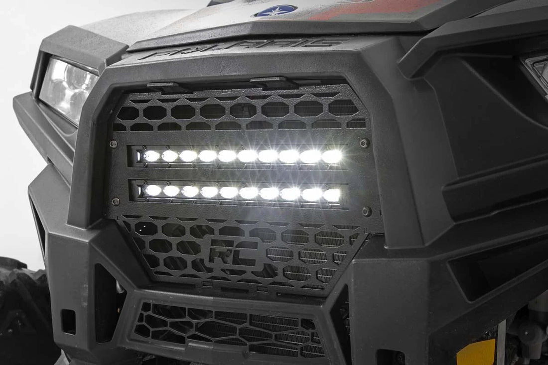 Rough Country Grille Kit | 10" Black Slimline LED Pair | Polaris RZR XP 1000 93041 - Additional View 5