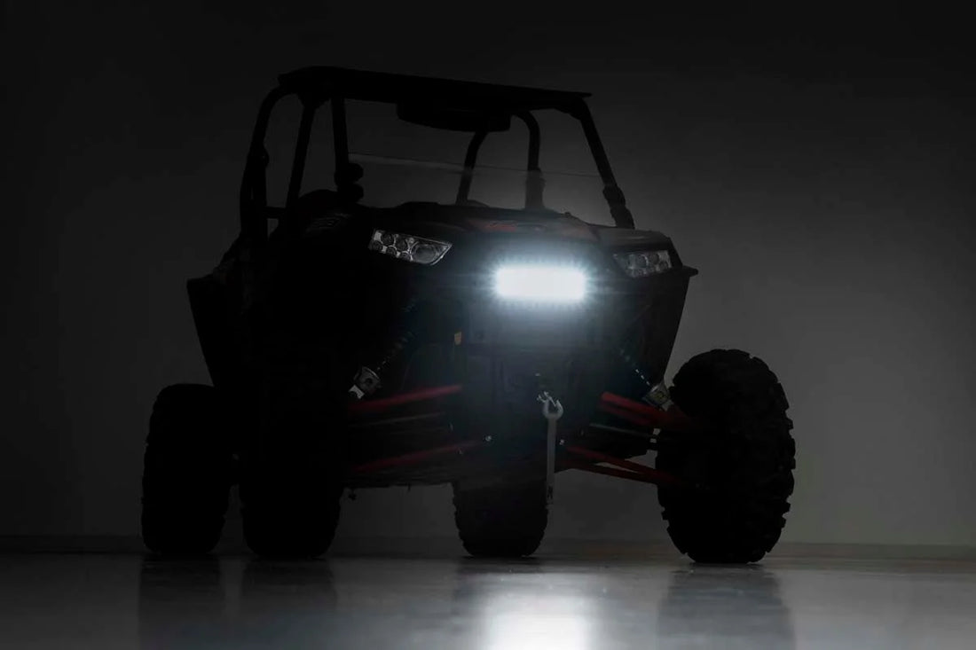 Rough Country Grille Kit | 10" Black Slimline LED Pair | Polaris RZR XP 1000 93041 - Additional View 6