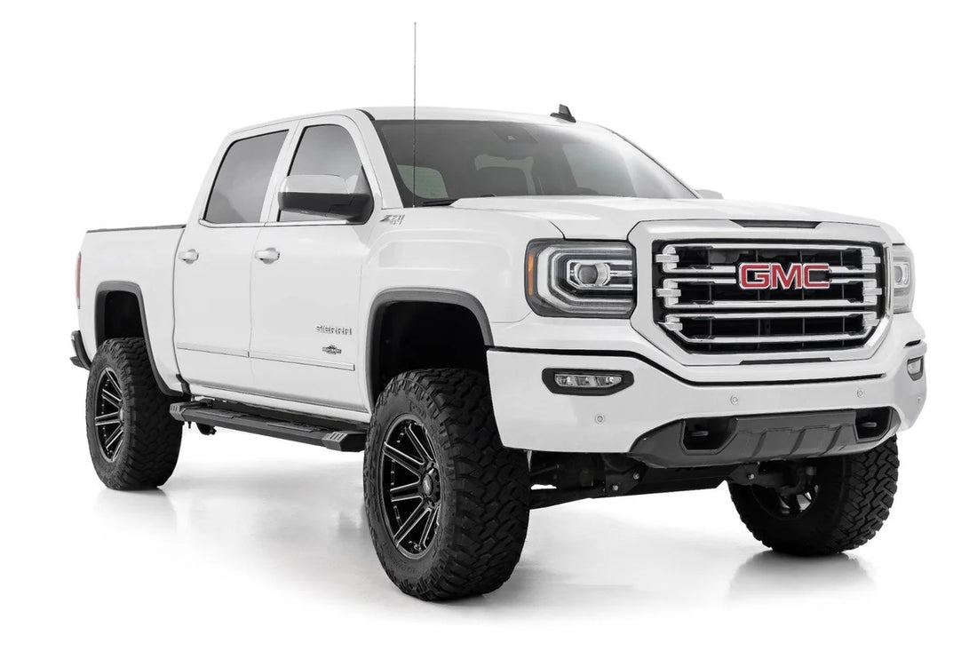 Rough Country HD2 Running Boards | Crew Cab | Chevy/GMC 1500/2500HD/3500HD (07-19) SRB071785 - Side View