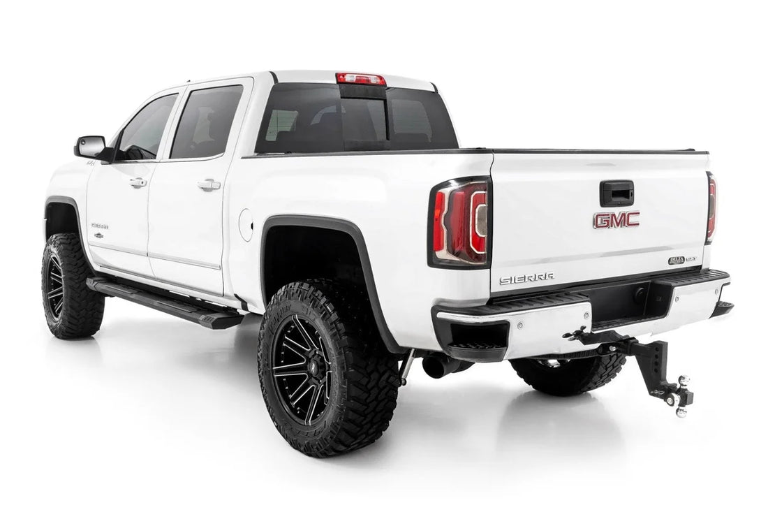 Rough Country HD2 Running Boards | Crew Cab | Chevy/GMC 1500/2500HD/3500HD (07-19) SRB071785 - Back View