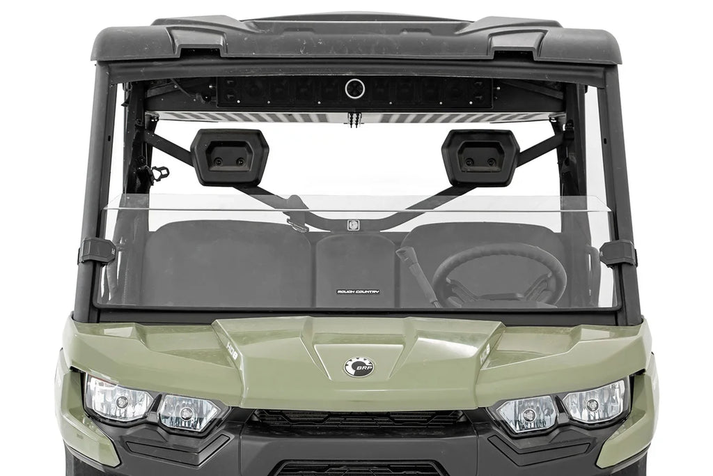 Rough Country Half Windshield | Scratch Resistant | Can-Am Defender HD 5/HD 8/HD 9/HD 10 98162031A - Additional View 5