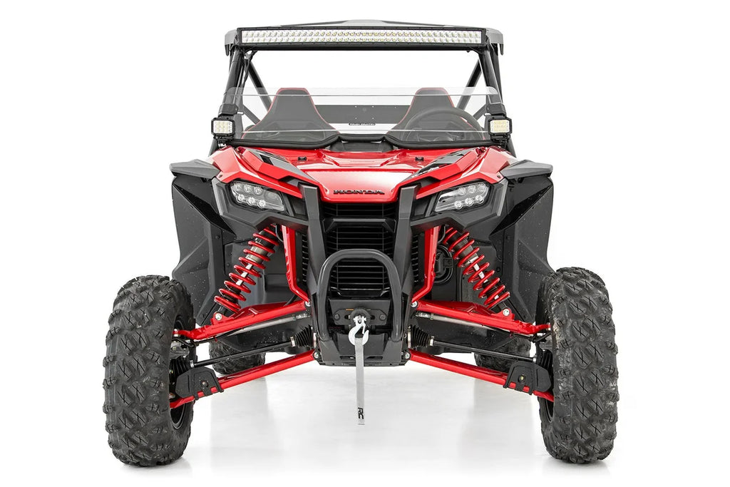 Rough Country Half Windshield | Scratch Resistant | Honda Talon 1000 98182021A - Installation View