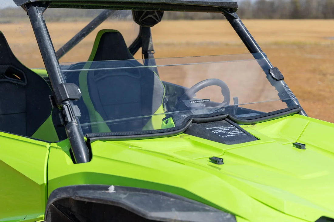 Rough Country Half Windshield | Scratch Resistant | Honda Talon 1000 98182021A - Installation View
