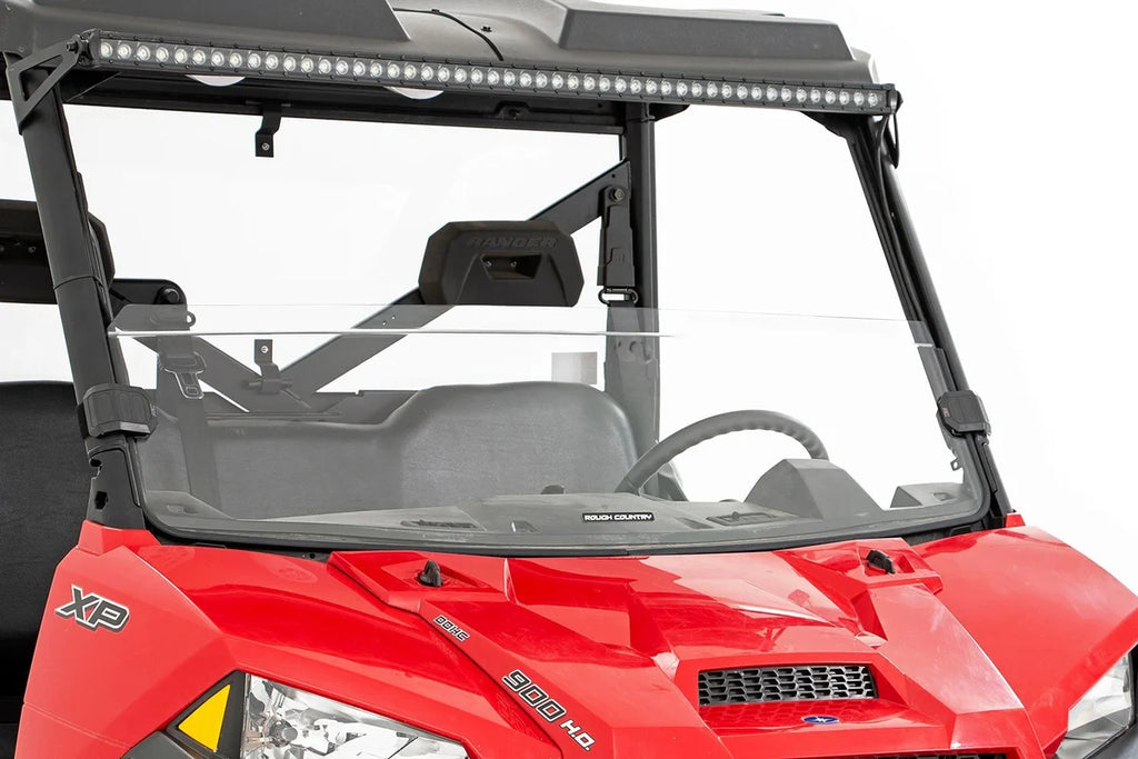 Rough Country Half Windshield | Scratch Resistant | Polaris Ranger 1000/Ranger XP 900/1000 98132011A - Main Product View