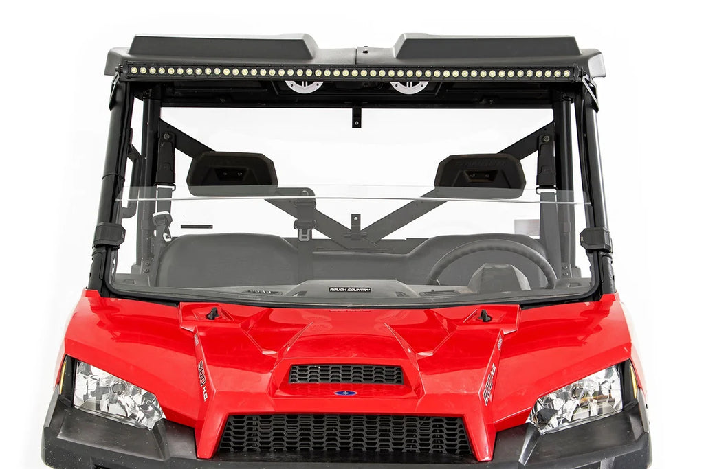 Rough Country Half Windshield | Scratch Resistant | Polaris Ranger 1000/Ranger XP 900/1000 98132011A - Side View