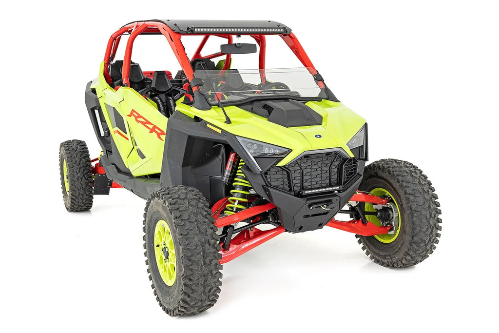 Rough Country Half Windshield | Scratch Resistant | Polaris RZR Pro/Turbo R 98102011A - Installation View