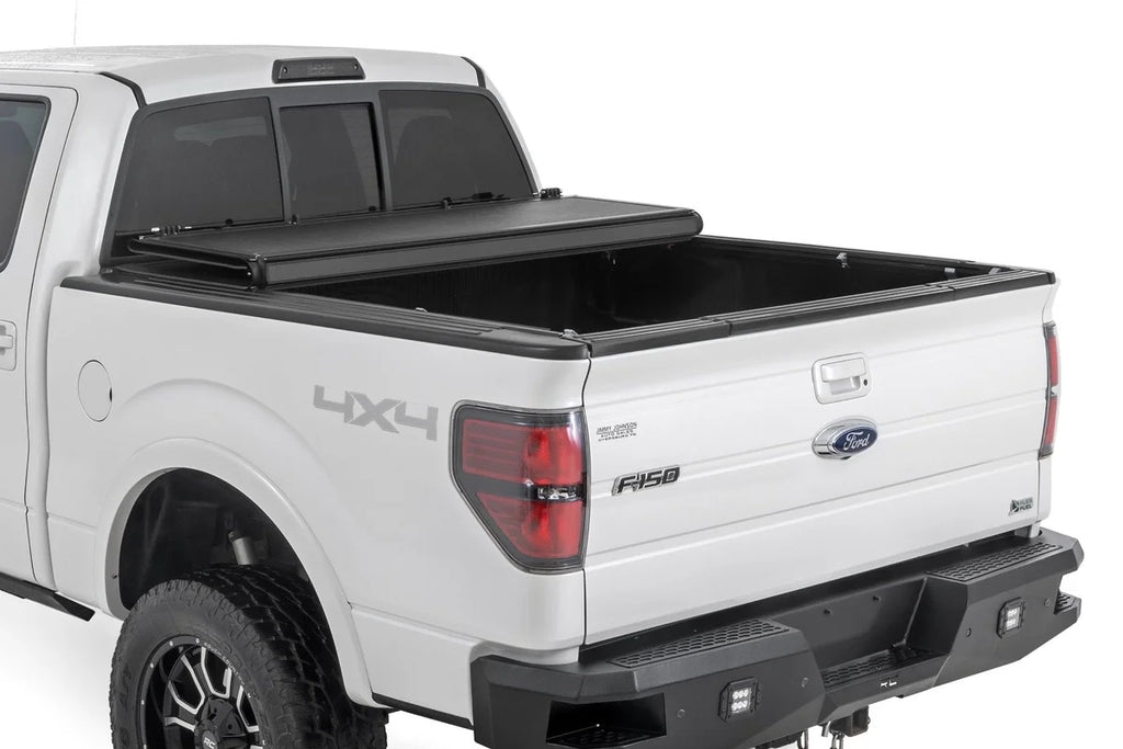 Rough Country Hard Low Profile Bed Cover | 5'7" Bed | Ford F-150 2WD/4WD (2004-2014) - Side View