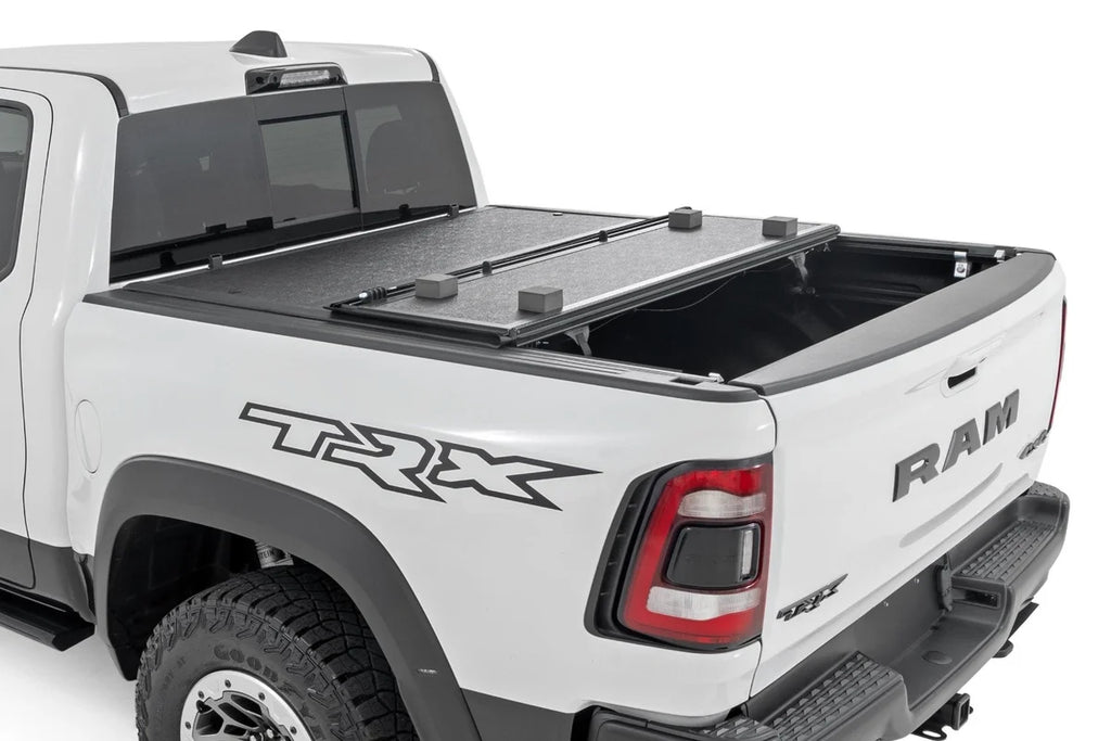 Rough Country Hard Low Profile Bed Cover | 5'7" Bed | No Rambox | Ram 1500 (19-25)/1500 TRX (21-24) 47320550B - Side View