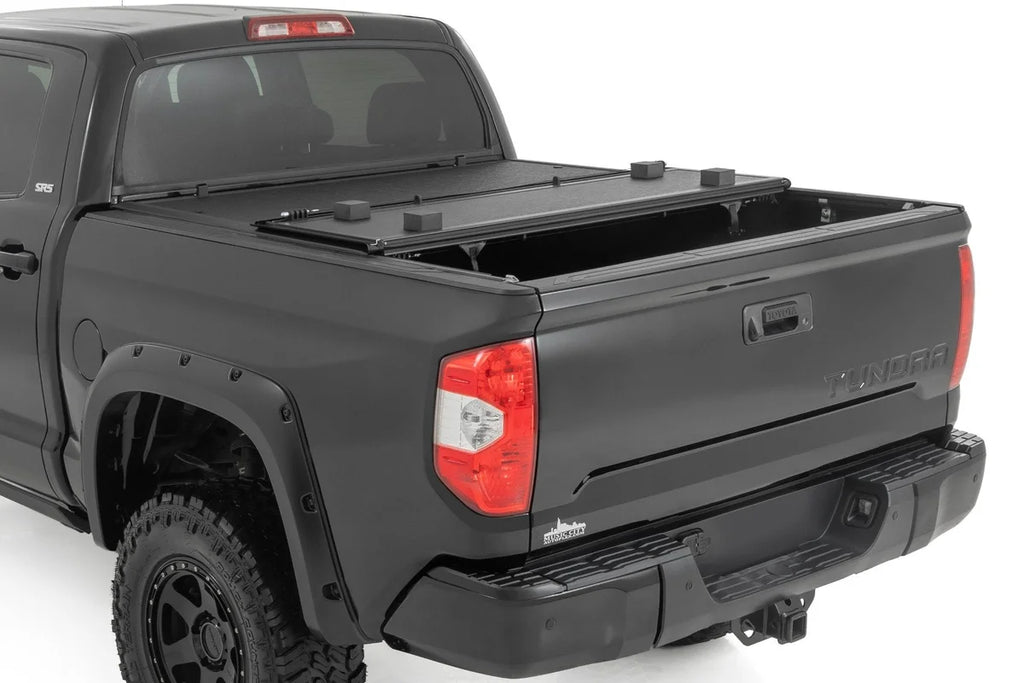 Rough Country Hard Low Profile Bed Cover | 5'7" Bed | Toyota Tundra 2WD/4WD (2007-2021) - Side View