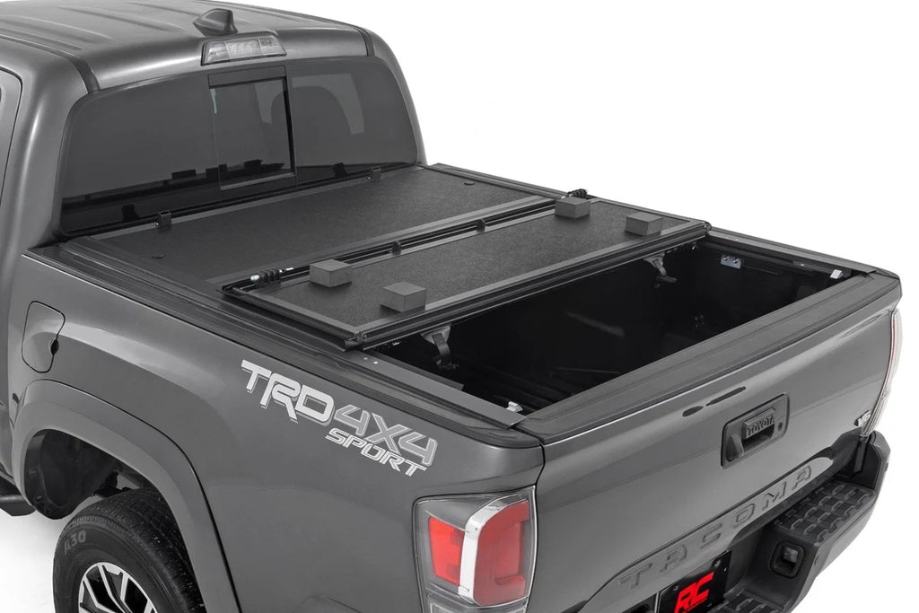 Rough Country Hard Low Profile Bed Cover | 6' Bed | Toyota Tacoma 2WD/4WD (2016-2023) - Side View