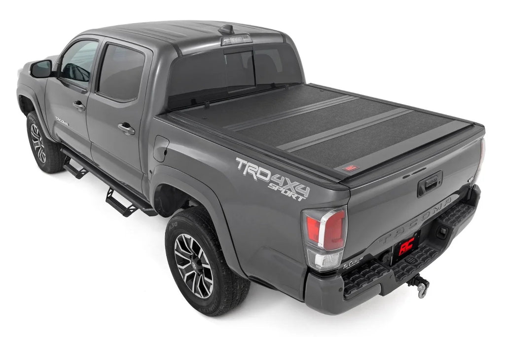Rough Country Hard Low Profile Bed Cover | 6' Bed | Toyota Tacoma 2WD/4WD (2016-2023) - Back View