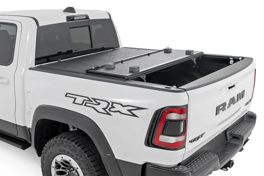 Rough Country Hard Low Profile Bed Cover |6'4" | No Rambox | Ram 1500 (19-25)/1500 TRX (21-23) 47320650B - Side View