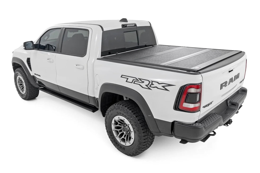 Rough Country Hard Low Profile Bed Cover |6'4" | No Rambox | Ram 1500 (19-25)/1500 TRX (21-23) 47320650B - Back View