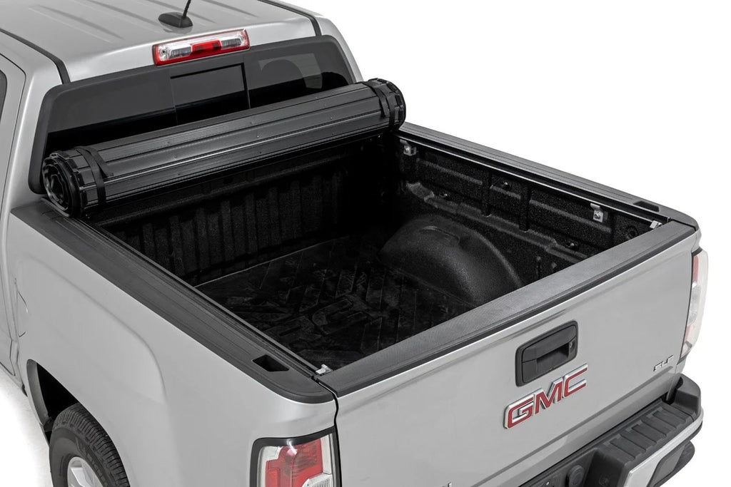 Rough Country Hard Roll Up Bed Cover | 5' Bed | Chevy/GMC Canyon/Colorado 2WD/4WD (15-22) - Side View