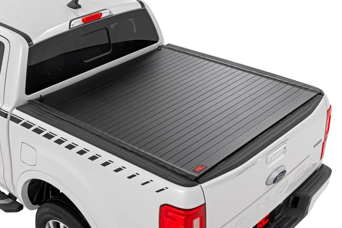 Rough Country Hard Roll Up Bed Cover | 5' Bed | Ford Ranger 2WD/4WD (19-23) - Side View