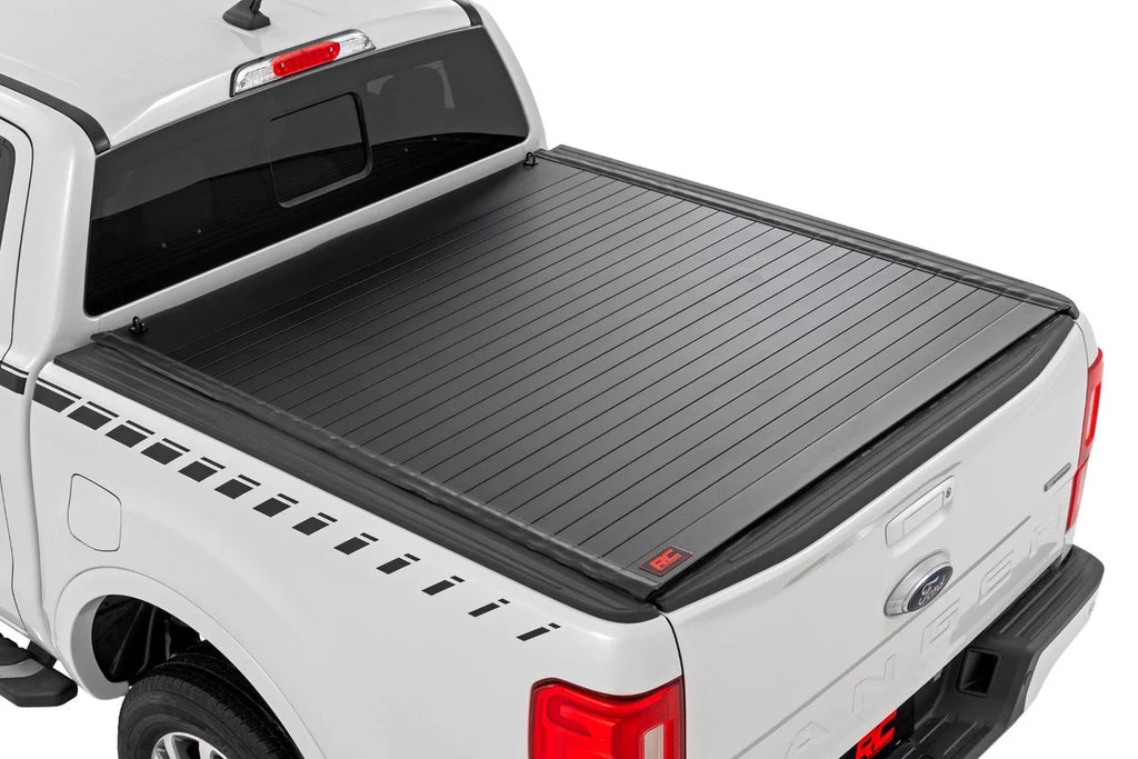 Rough Country Hard Roll Up Bed Cover | 5' Bed | Ford Ranger 2WD/4WD (19-23) - Side View