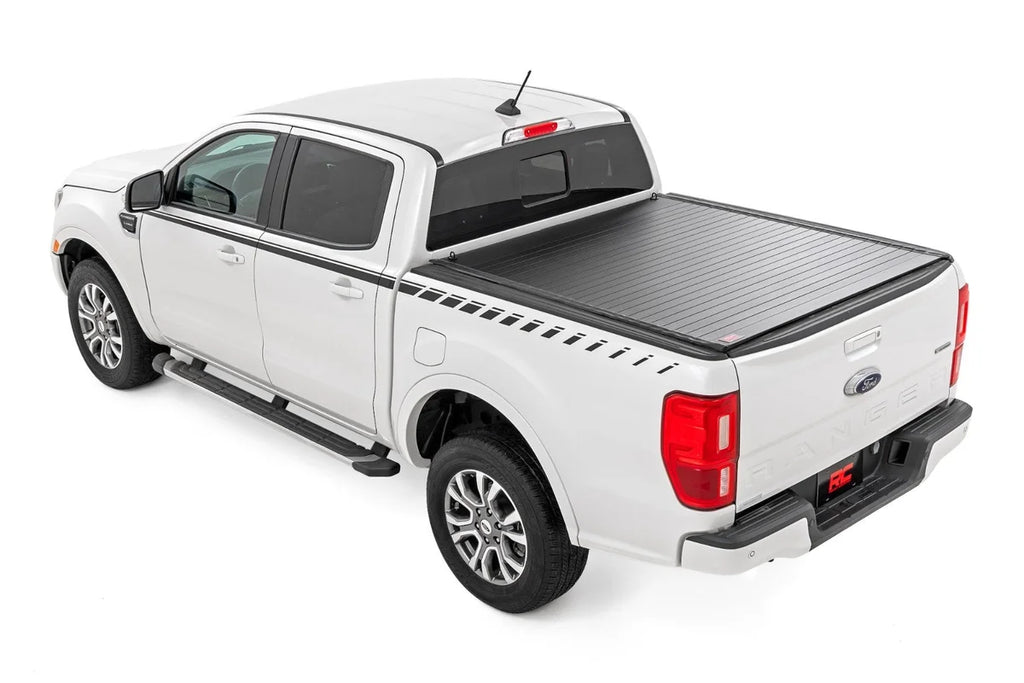 Rough Country Hard Roll Up Bed Cover | 5' Bed | Ford Ranger 2WD/4WD (19-23) - Back View
