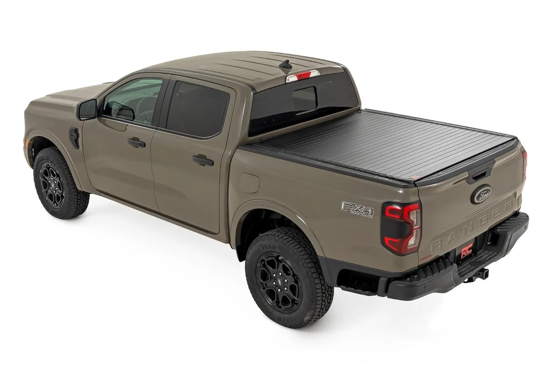 Rough Country Hard Roll Up Bed Cover | 5' Bed | Ford Ranger 2WD/4WD (2024-2026) 50210520 - Back View