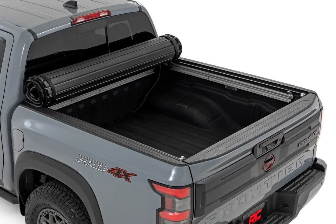 Rough Country Hard Roll Up Bed Cover | 5' Bed | Nissan Frontier 2WD/4WD (2022-2025) - Side View