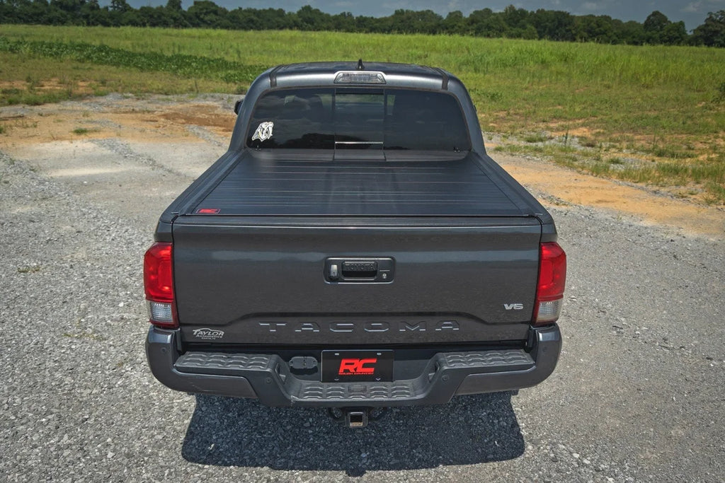 Rough Country Hard Roll Up Bed Cover | 5' Bed | Toyota Tacoma 2WD/4WD (2016-2023) - Installation View