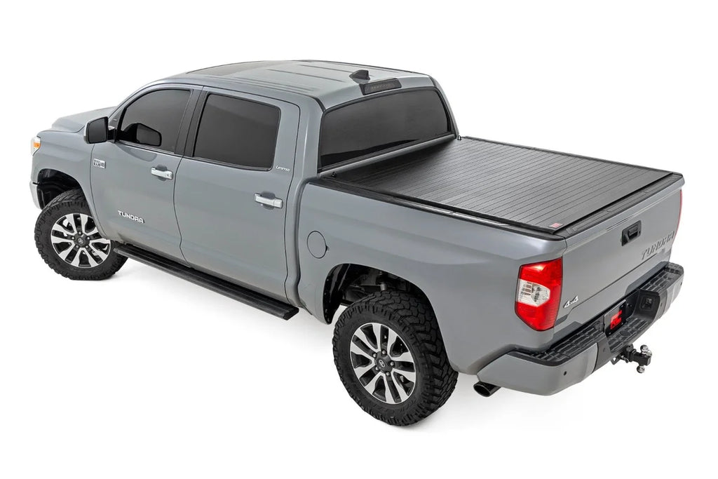 Rough Country Hard Roll Up Bed Cover | 5'7" Bed | Toyota Tundra (07-21) - Back View