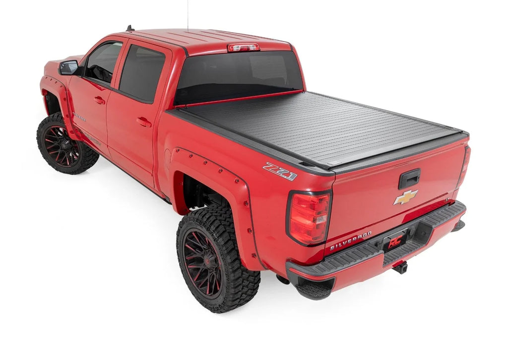 Rough Country Hard Roll Up Bed Cover | 5'9" Bed | Chevy/GMC 1500 (14-18 & Classic) - Back View