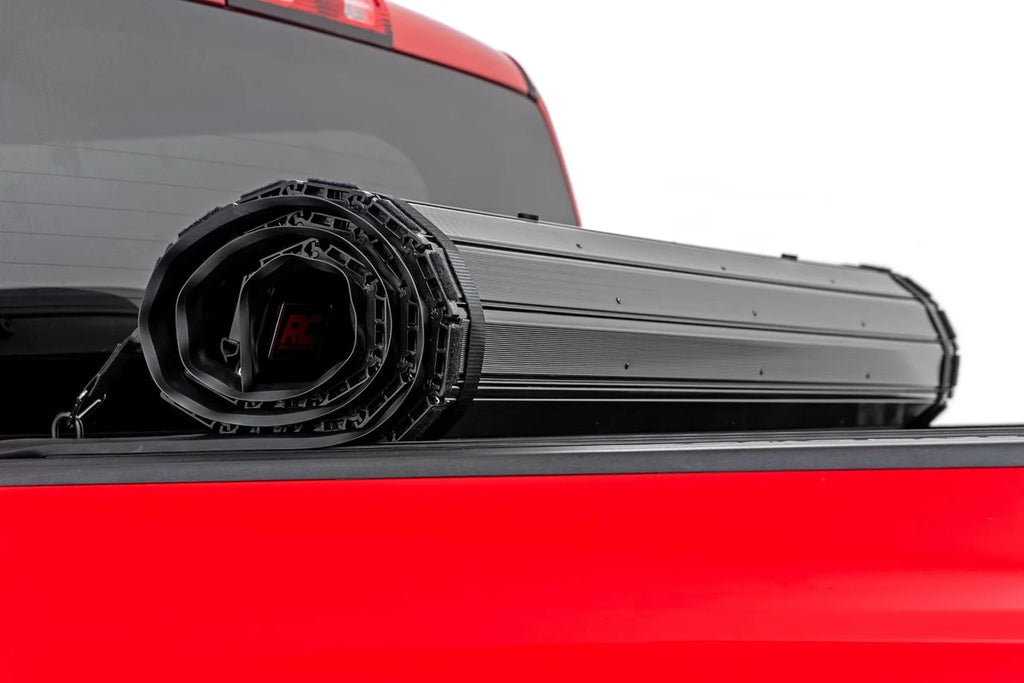 Rough Country Hard Roll Up Bed Cover | 5'9" Bed | Chevy/GMC 1500 (14-18 & Classic) - Installation View