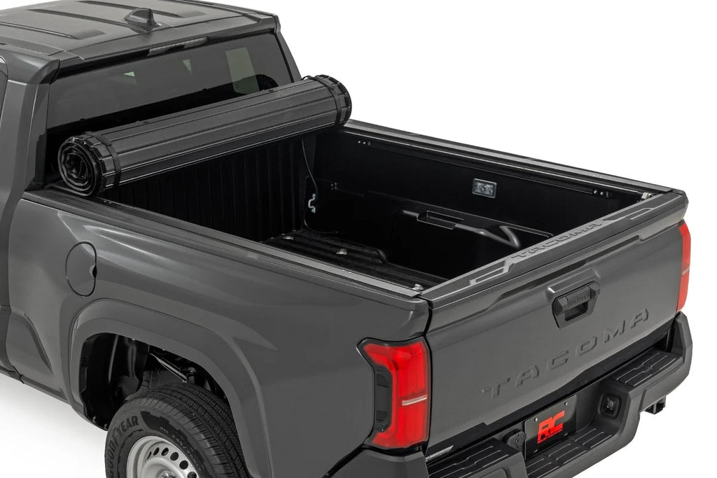 Rough Country Hard Roll Up Bed Cover | 6' Bed | Toyota Tacoma 2WD/4WD (2024-2026) - Side View