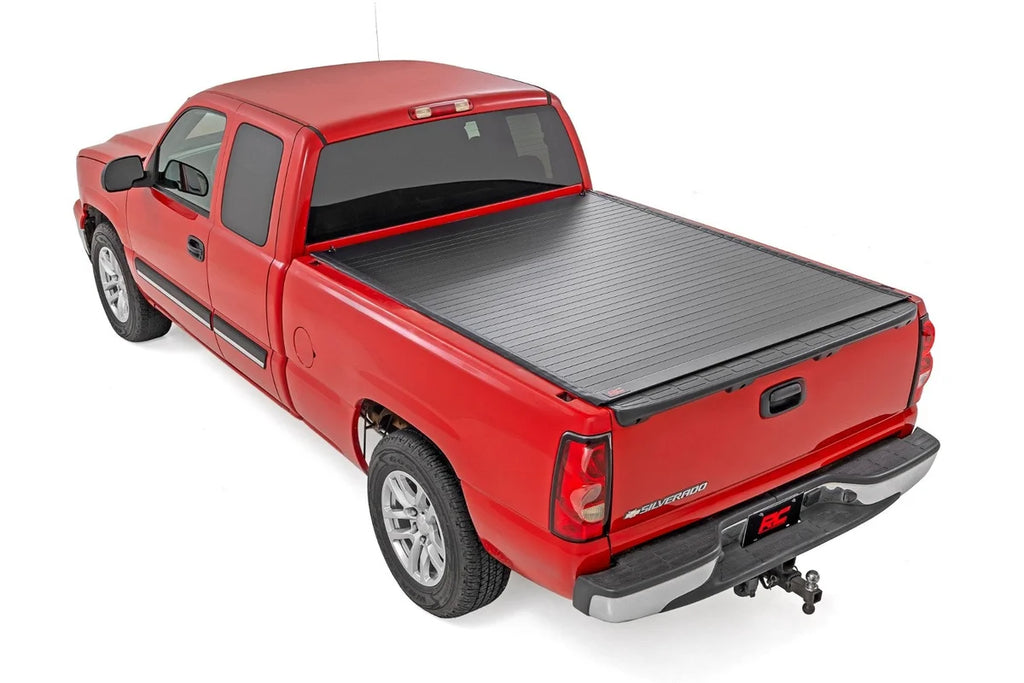 Rough Country Hard Roll Up Bed Cover | 6'7" Bed | Chevy/GMC 1500 (00-06 & Classic) - Back View