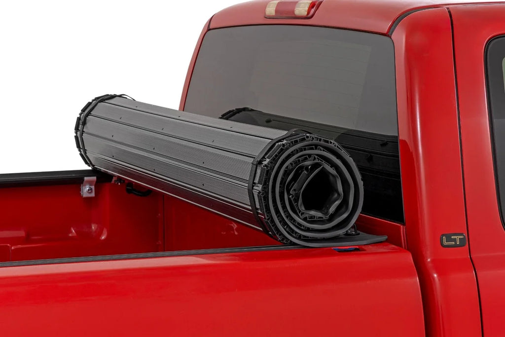 Rough Country Hard Roll Up Bed Cover | 6'7" Bed | Chevy/GMC 1500 (00-06 & Classic) - Installation View