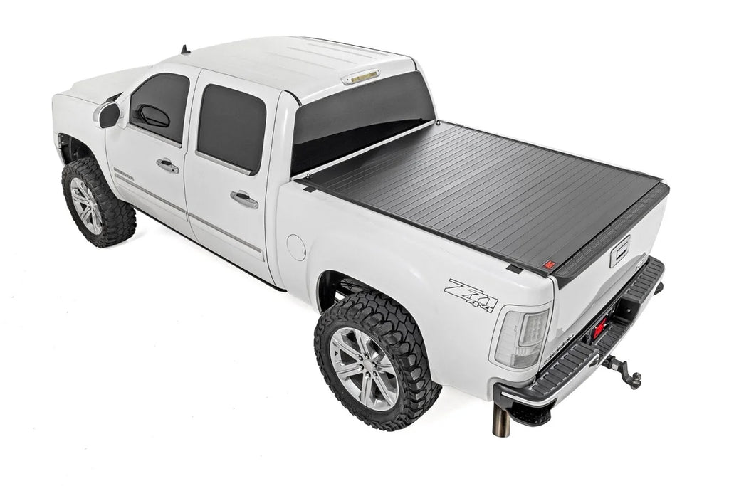 Rough Country Hard Roll Up Bed Cover | 6'7" Bed | Chevy/GMC Sierra/Silverado 1500 (07-13) - Installation View