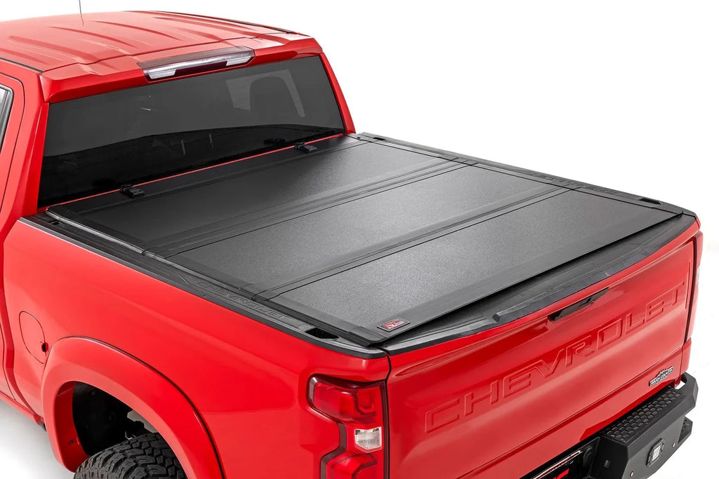 Rough Country Hard Tri-Fold Flip Up Bed Cover | 5'10" Bed | Chevy/GMC 1500 (19-24) 49120580 - Main Product View
